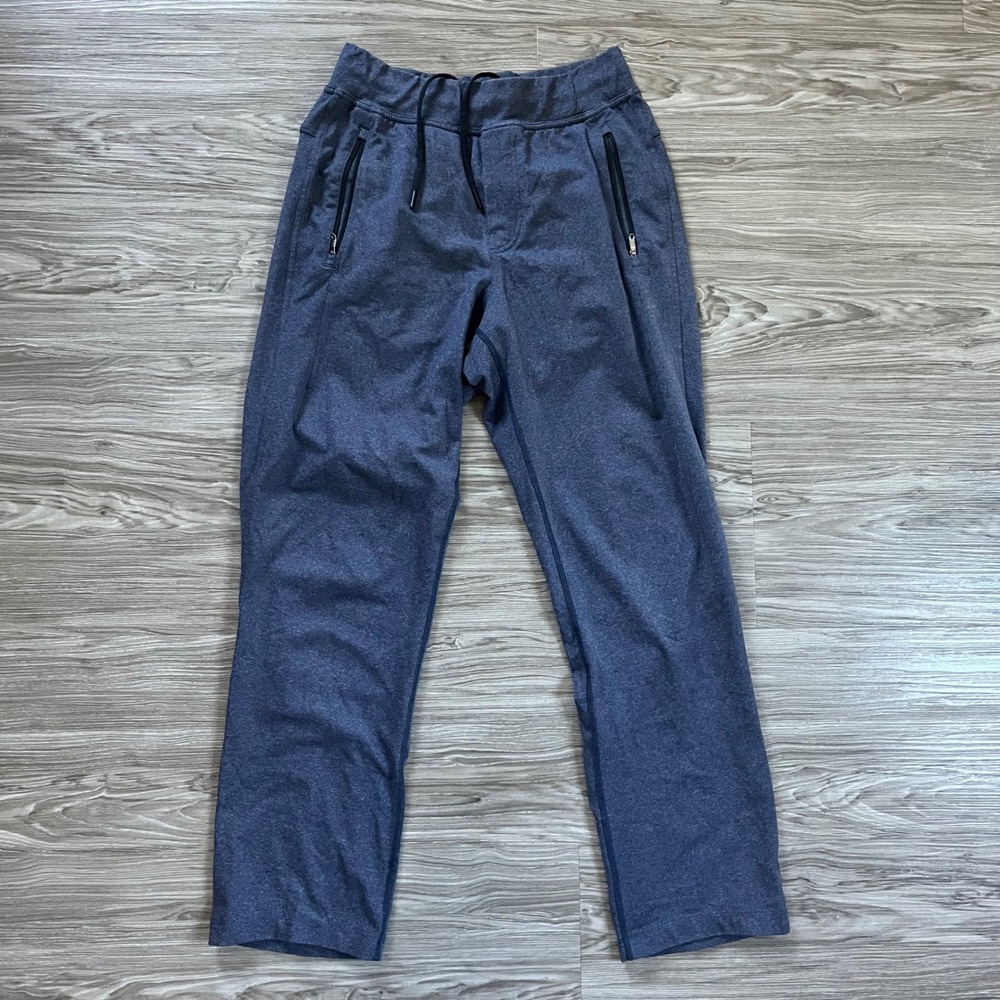 Lululemon Mens ABC Jogger Pants Heathered Navy Blue Size S Drawstring Waist